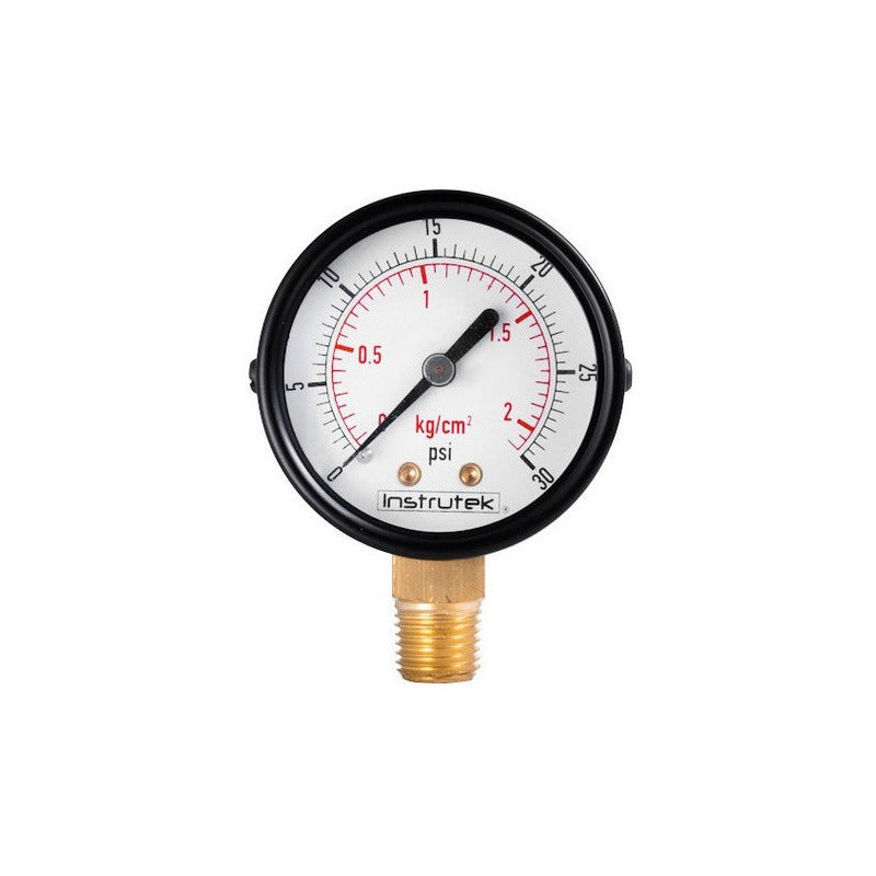 Manómetro Para Compresor Carátula 2, 30 Psi (aire, Gas)
