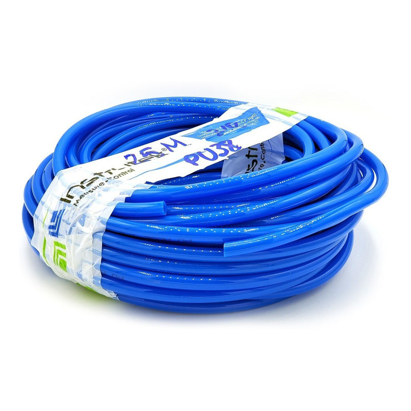 Blue Polyurethane Air Hose (tubing) 3/8 25 Mts