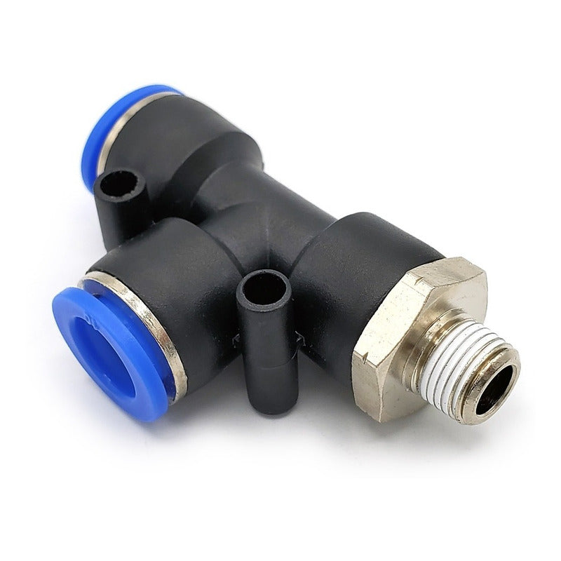 5 Pz Pneumatic Quick Connector Lateral Thread Tee 1/8 X 10mm