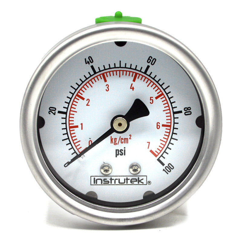 Stainless Steel Glycerin Pressure Gauge 2.5 IN, 100 Psi (air, water)