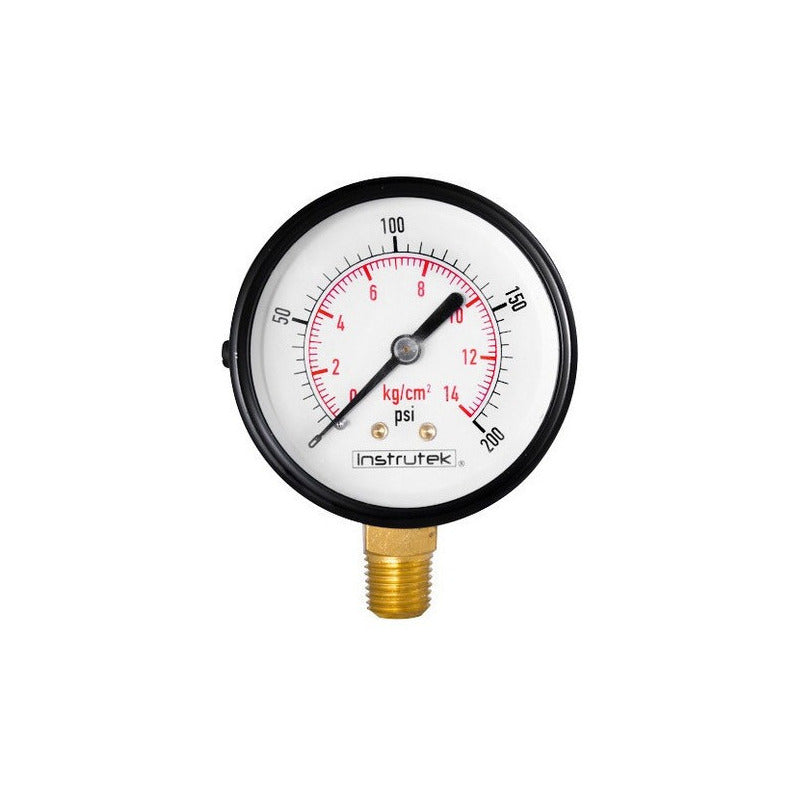 Manómetro Para Compresor Carátula 2.5 , 200 Psi (aire, Gas)