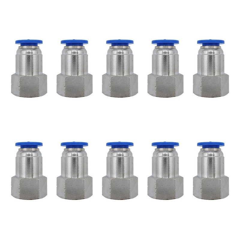 10 Pc of Straight Female Pneumatic Connector/Fitting 1/8 X 8mm