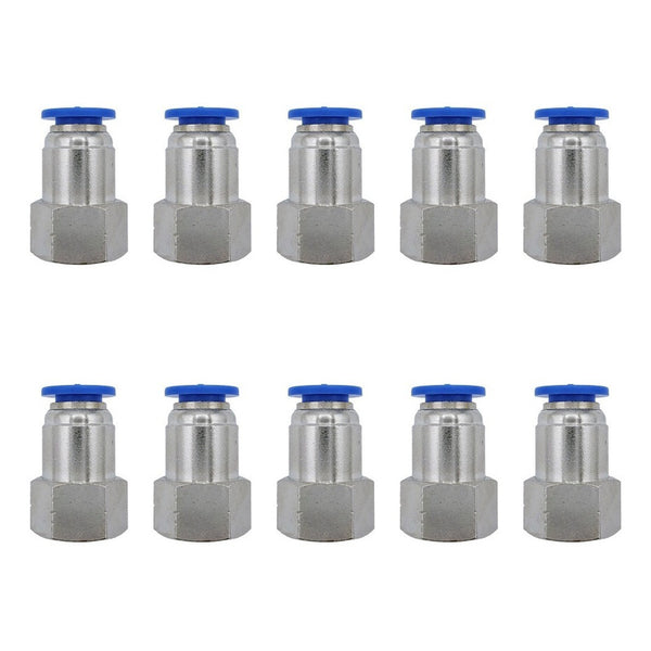 10 Pc of Straight Female Pneumatic Connector/Fitting 1/8 X 8mm