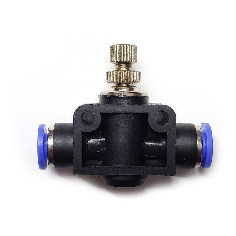 Pneumatic Flow Regulator/Connector Straight Union 6 mm