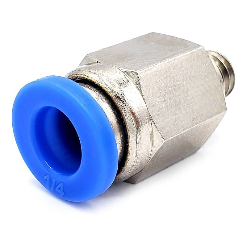 10 Pz De Conector/racor Rápido Neumático Recto M6 X 1/4