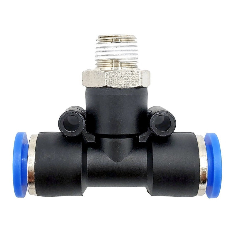5pz Racor Rápido Neumático En Tee 1/8 Npt X 8mm