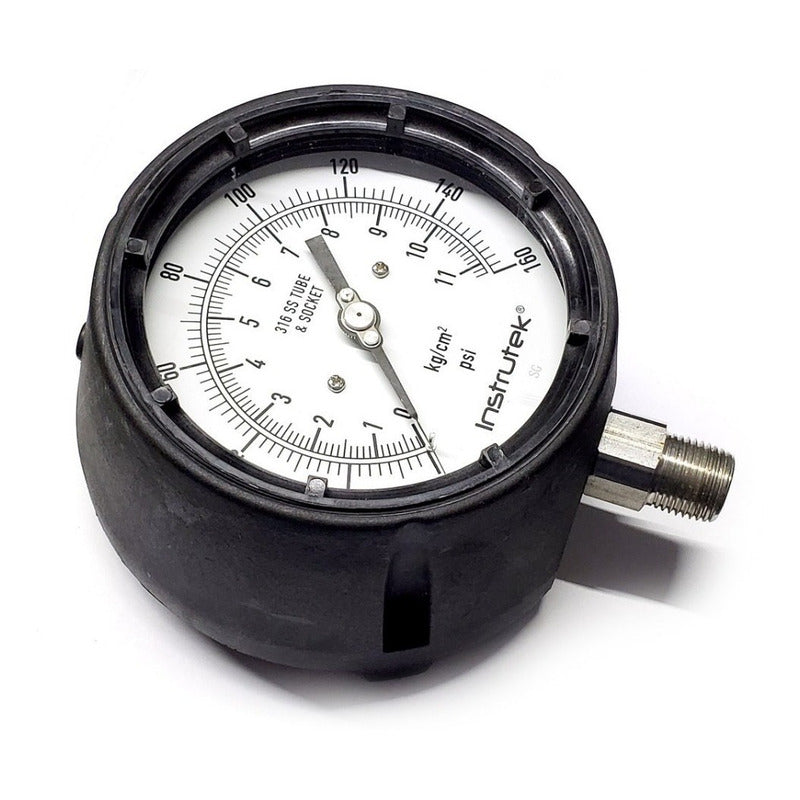 Pressure Gauge Phenolic Stainless Steel Glycerin Case 4.5 IN 160 Psi