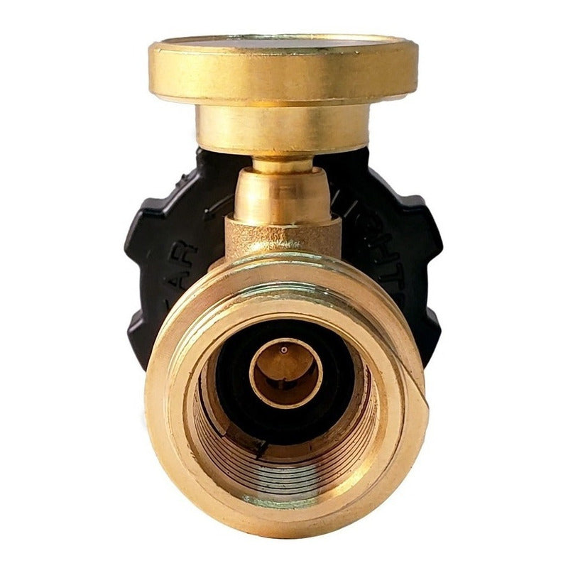 Solid Brass Heavy-Duty Propane Tank Cylinders Fitting with Gas Pressure Meter