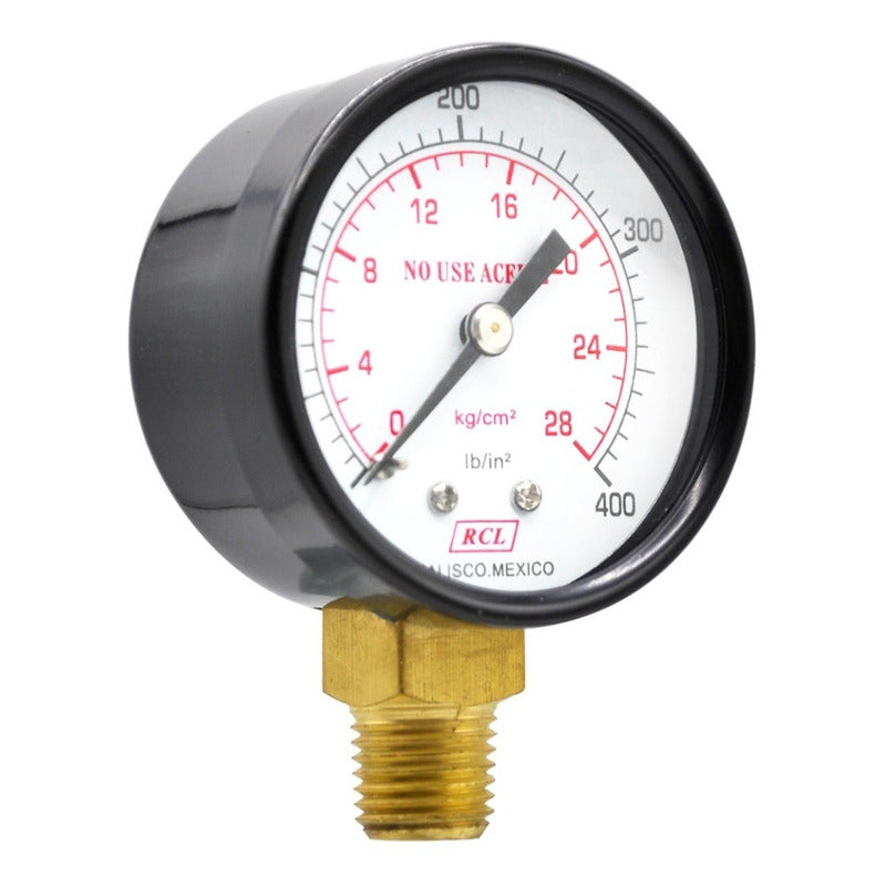 Rcl Pressure Gauge For Compressor, 400 Psi (Air, Gas)