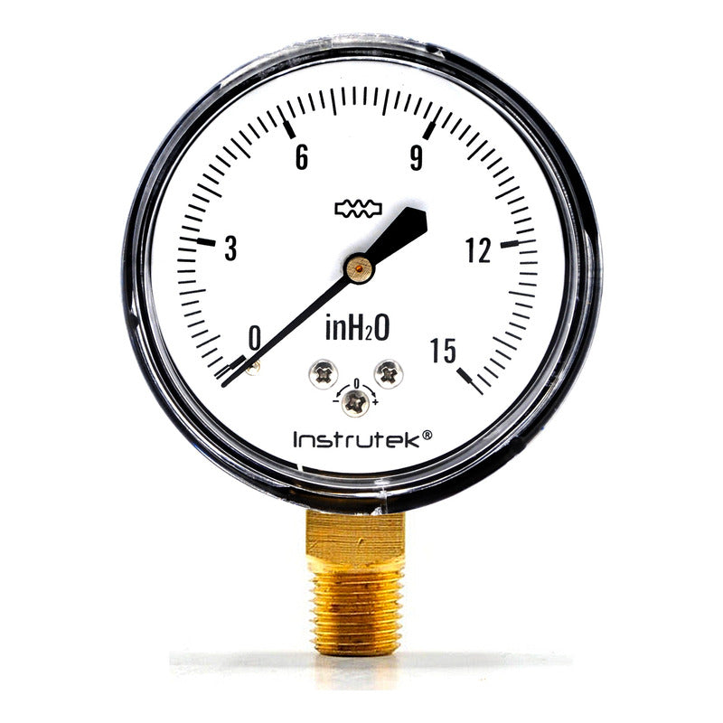 Manómetro 15 In H2o Para Gas Lp Y Natural Baja Presión