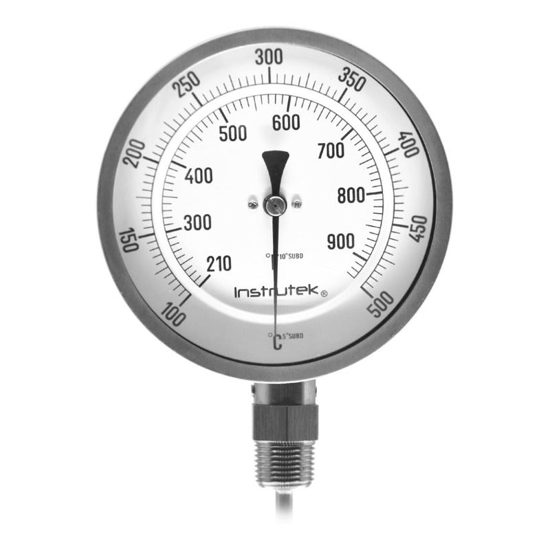 Termómetro Horno 5 PLG 100 A 500°c Vástago 9 Rosca 1/2  Npt