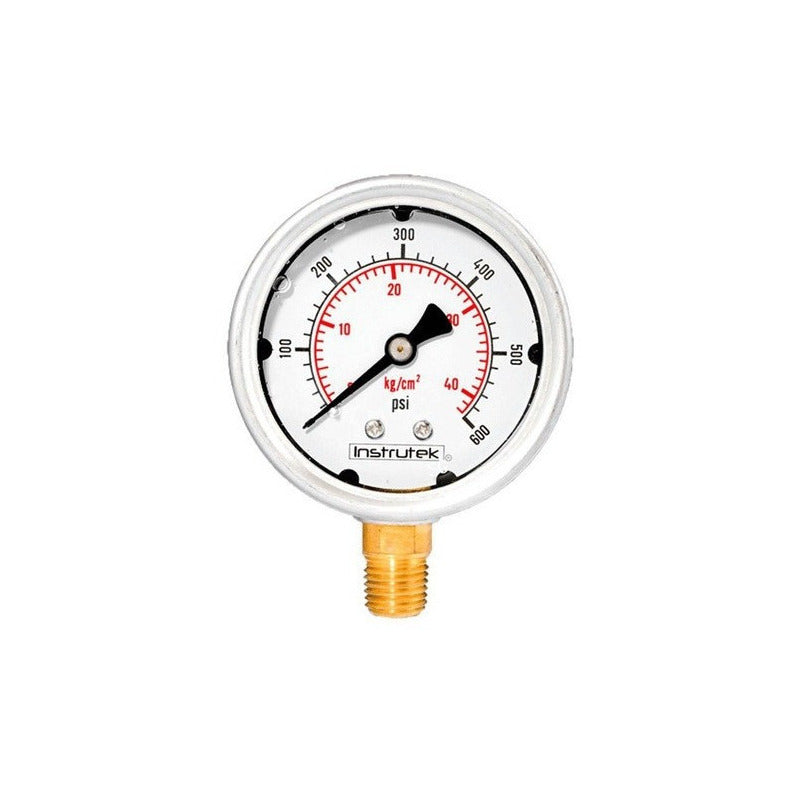 Manómetro Inox Glicerina 2.5 PLG , 600 Psi (aire, Agua)