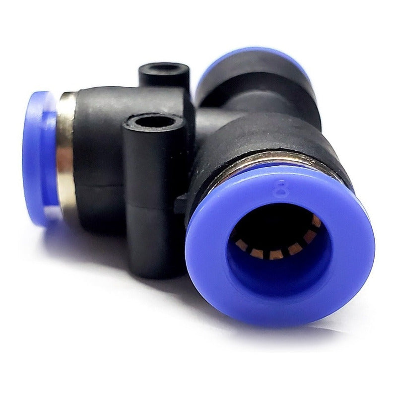 5 Pz Racor Unión Neumático En Tee 8mm