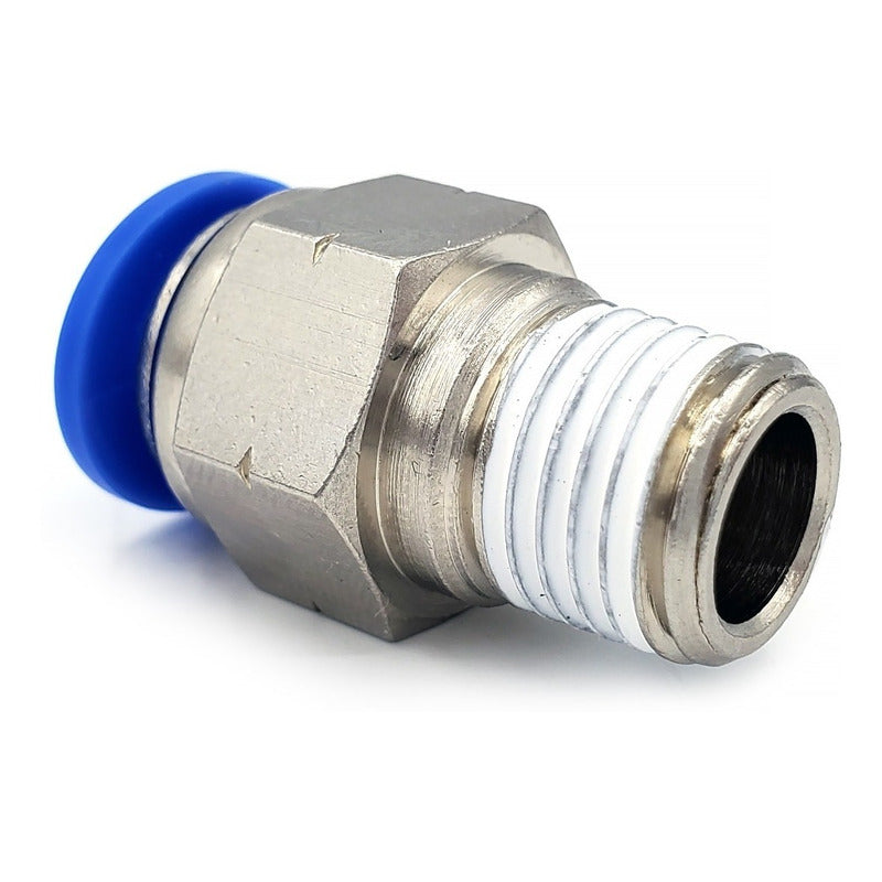 10 Pz De Conector/racor Rápido Neumático Recto 1/4 Npt X 3/8