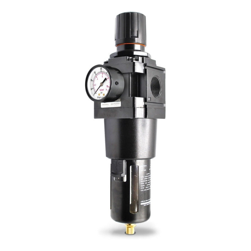 Filter - Air Regulator 1 PLG P/ Compressor With Pressure Gauge