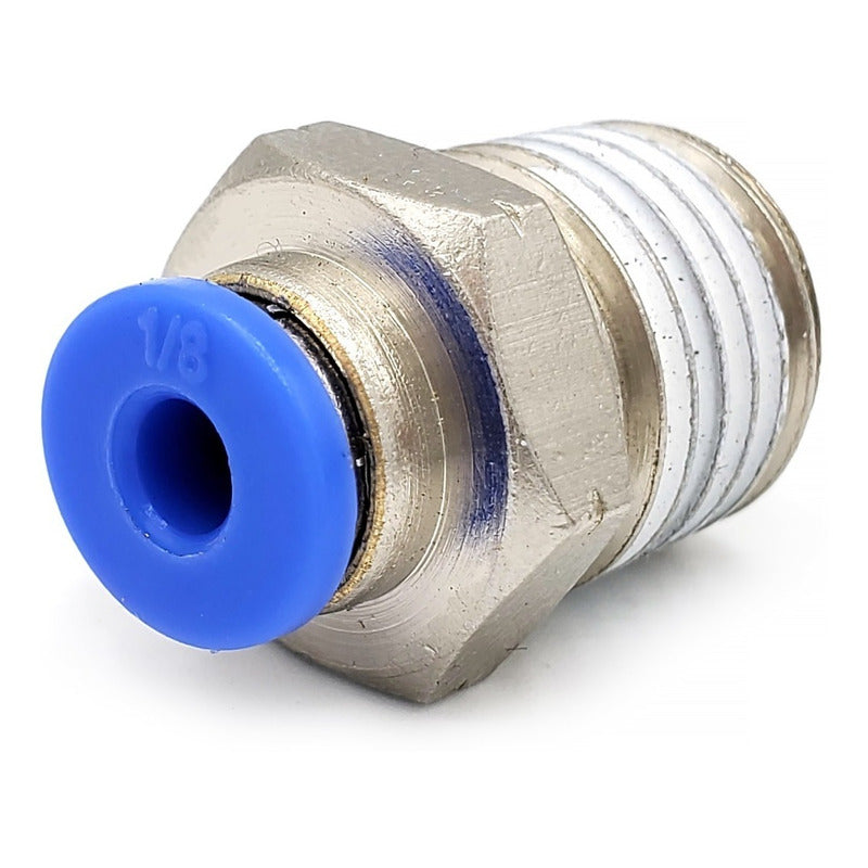 10 Pz De Conector/racor Rápido Neumático Recto 1/4 Npt X 1/8
