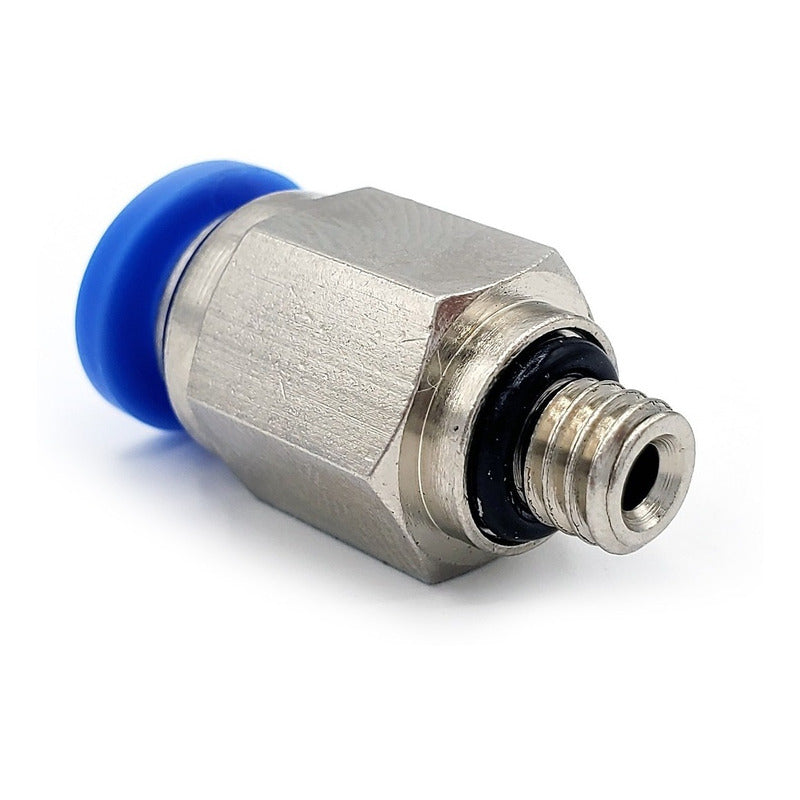 10 Pz De Conector/racor Rápido Neumático Recto M6 X 1/4