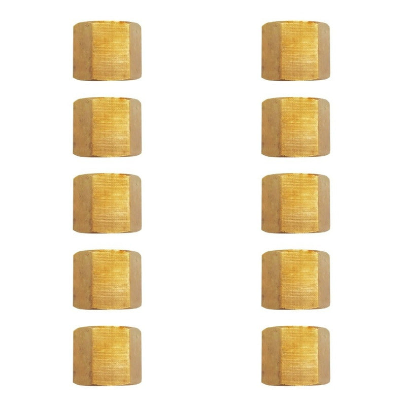 Brass Female Plug 1/4 Npt 10 Pz