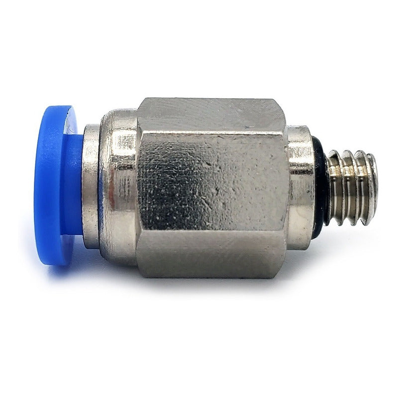 10 Pz De Conector/racor Rápido Neumático Recto M6 X 1/4