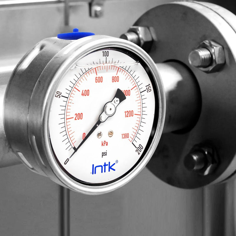 Manómetro P/proceso Hidráulico Y Neumático 1380 Kpa, 4 PLG