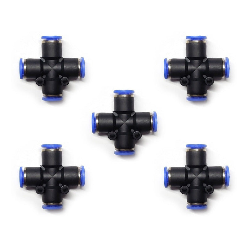 5 Pcs. Cross Pneumatic Union 6mm