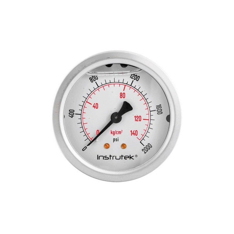 Premium Stainless Steel Pressure Gauge with Glycerin Flange 2.5 Inch, 2000 Psi