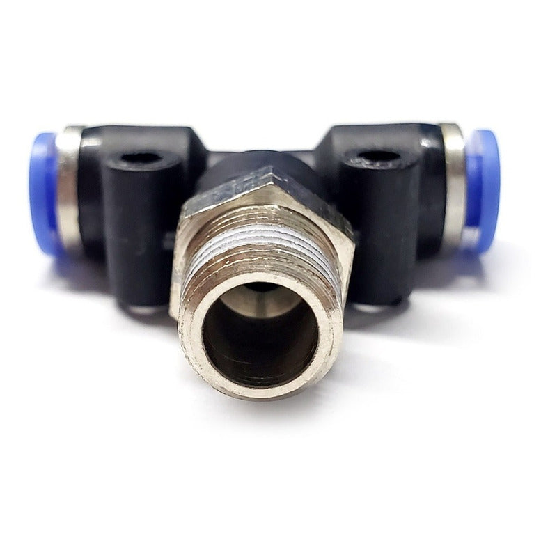 5pcs Pneumatic Quick Tee Fitting 1/8 Npt Male X 1/8 Mang.