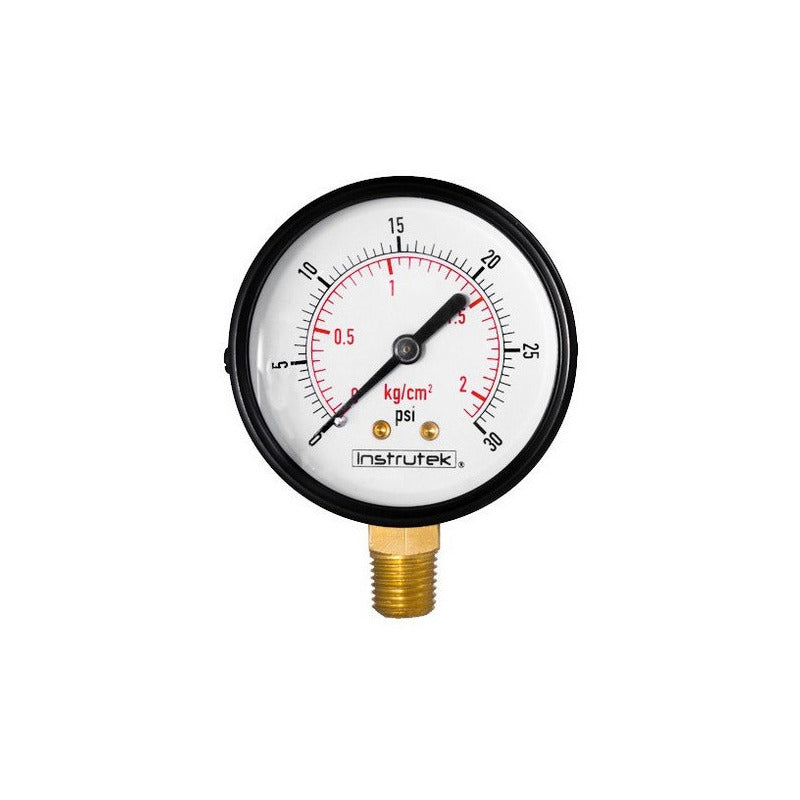 Manómetro Para Compresor Carátula 2.5 , 30 Psi (aire, Gas)