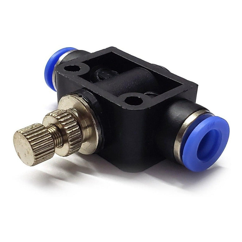 Pneumatic Flow Regulator/Connector Straight Union 1/4