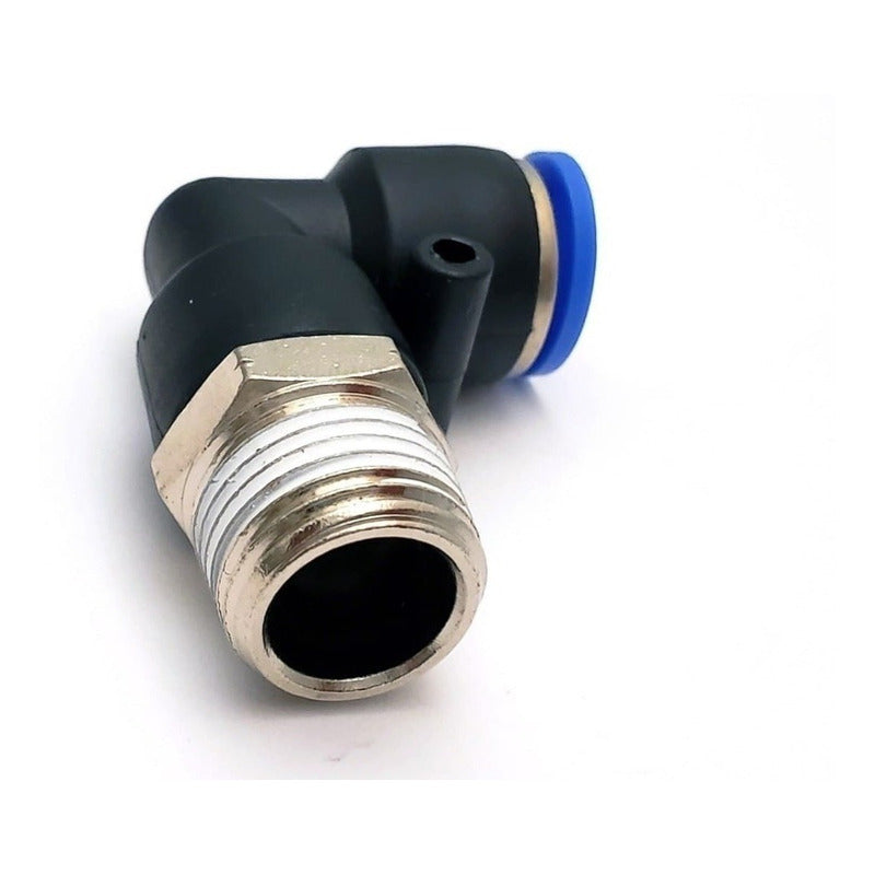 5 Pz De Conector/racor Rápido Neumático Codo 3/8 Npt X 3/8