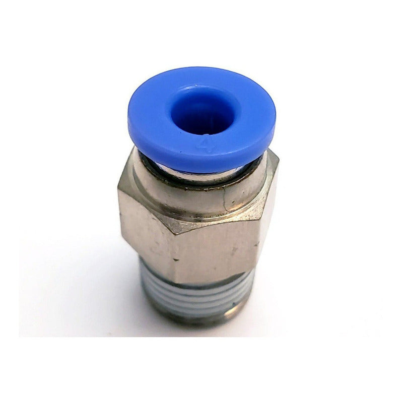 10 Pz De Conector/racor Rápido Neumático Recto 1/8 Npt X 4mm