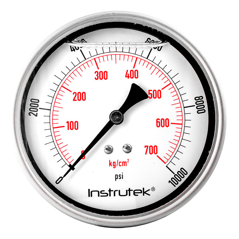 Manómetro Inox Alta Presión Glicerina 4 PLG, 10000 Psi