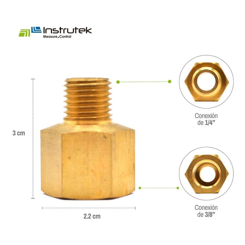 Adapter Made Of Brass From 3/8 Npt To 1/4 Npt 5 Pcs