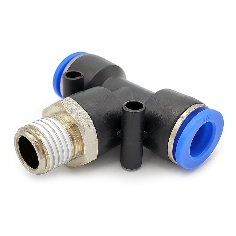 5pz Racor Rápido Neumático En Tee 1/4 Npt X 3/8