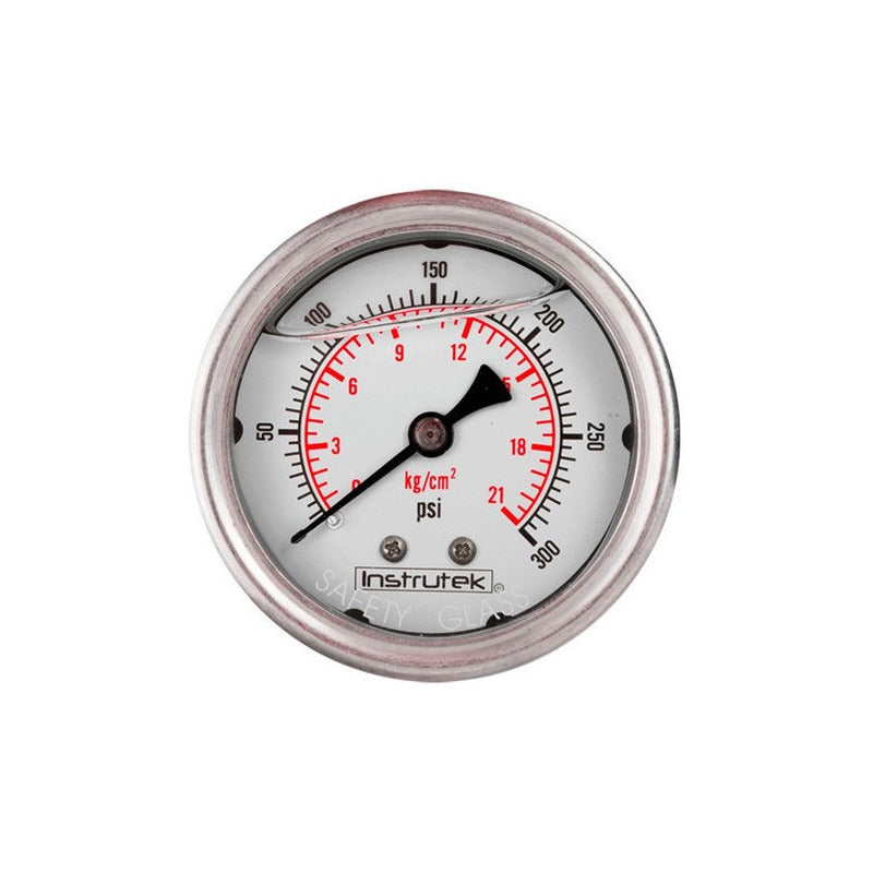 Manómetro Inox Glicerina 2.5 PLG , 300 Psi (aire, Agua)