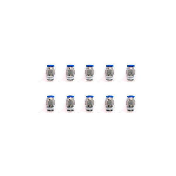 10 Pc Quick Connect Pneumatic Straight 1/8 Npt X 4mm