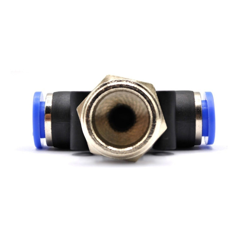 5pz Racor Neumático En Tee 3/8 Npt X 8mm