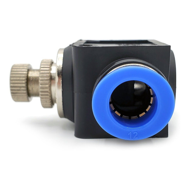 Connector / Pneumatic Flow Regulator Straight Union 12mm