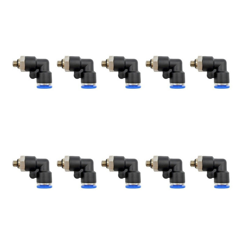 10 Pc Quick Pneumatic Connector/fitting Elbow M6 X 6mm