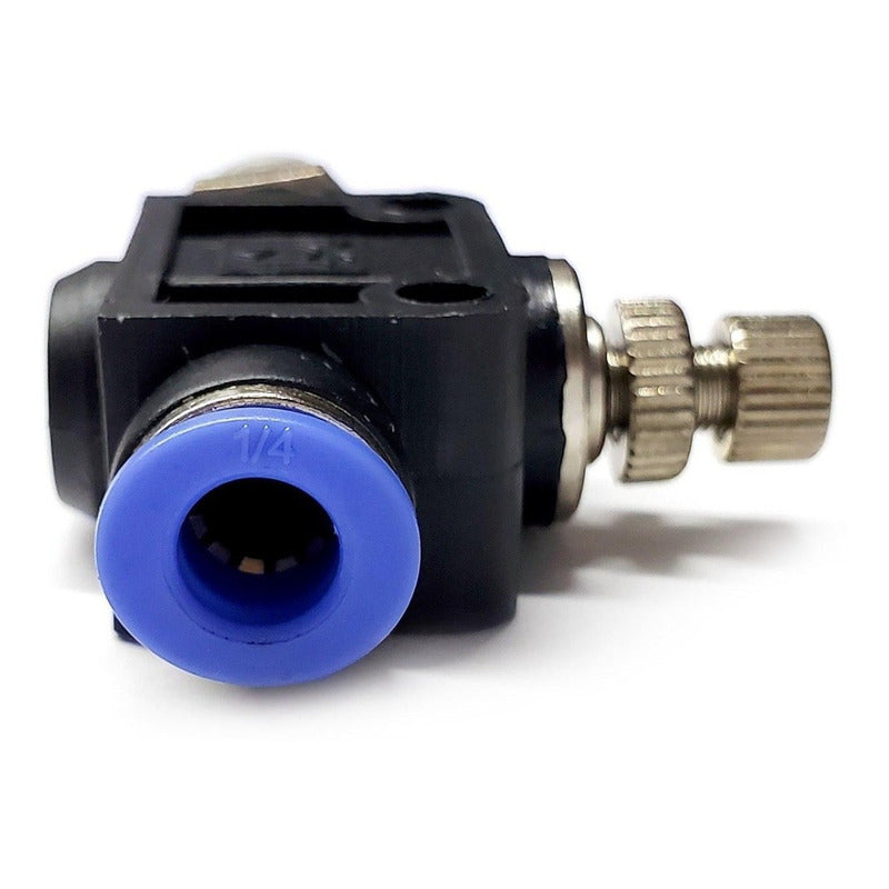 Straight Pneumatic Flow Regulator/Connector 1/4 Npt X 1/4