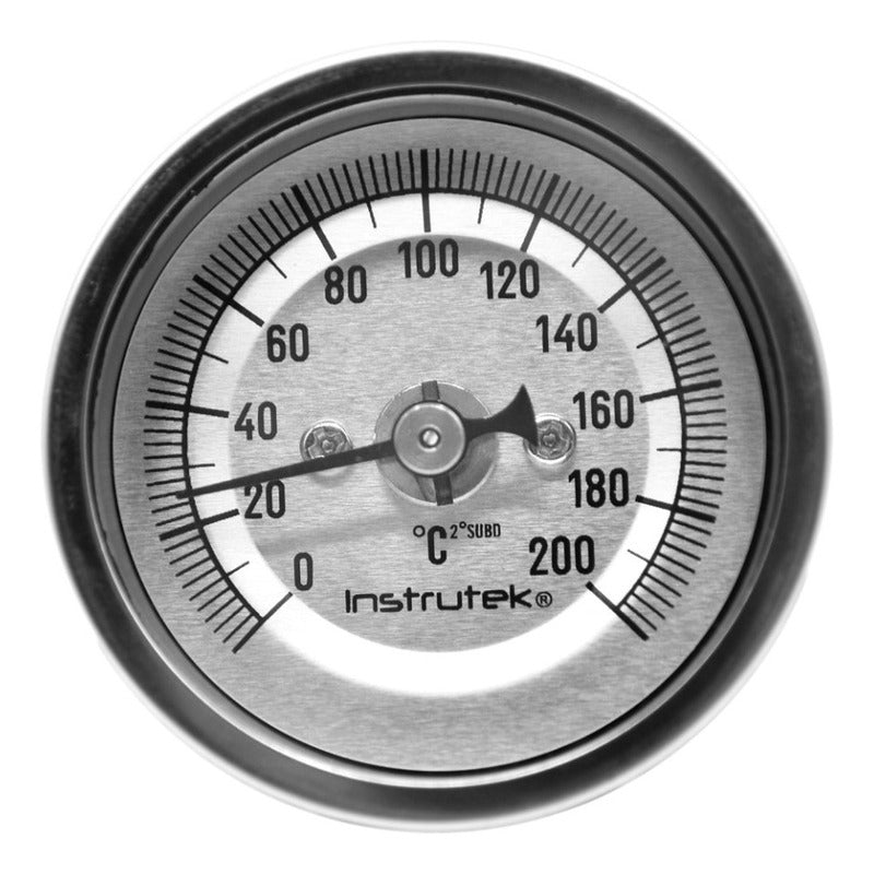 Oven Thermometer 2 INCH 0 TO 200°C, Stem 6", Thread 1/4"