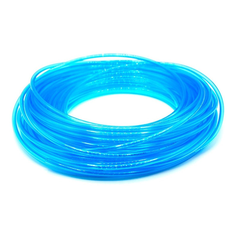 Manguera/tubing Para Aire 1/4 Azul Traslúcido 25mts