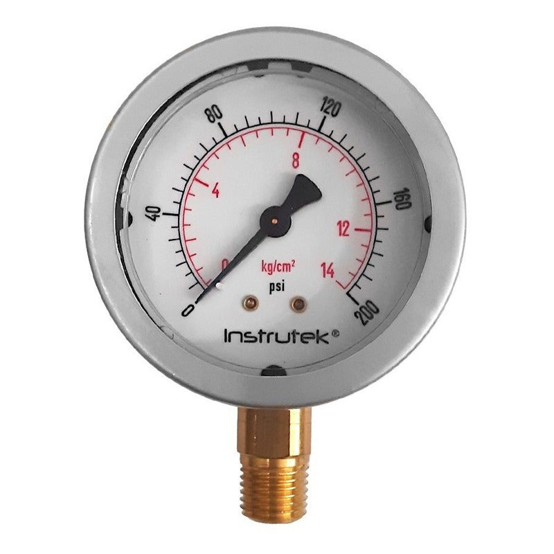 Manómetro Para Sistema De Riego C/glicerina 2.5 PLG, 200 Psi
