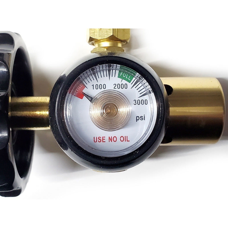 Helium Balloon Inflator Valve With Pressure Gauge And Knob