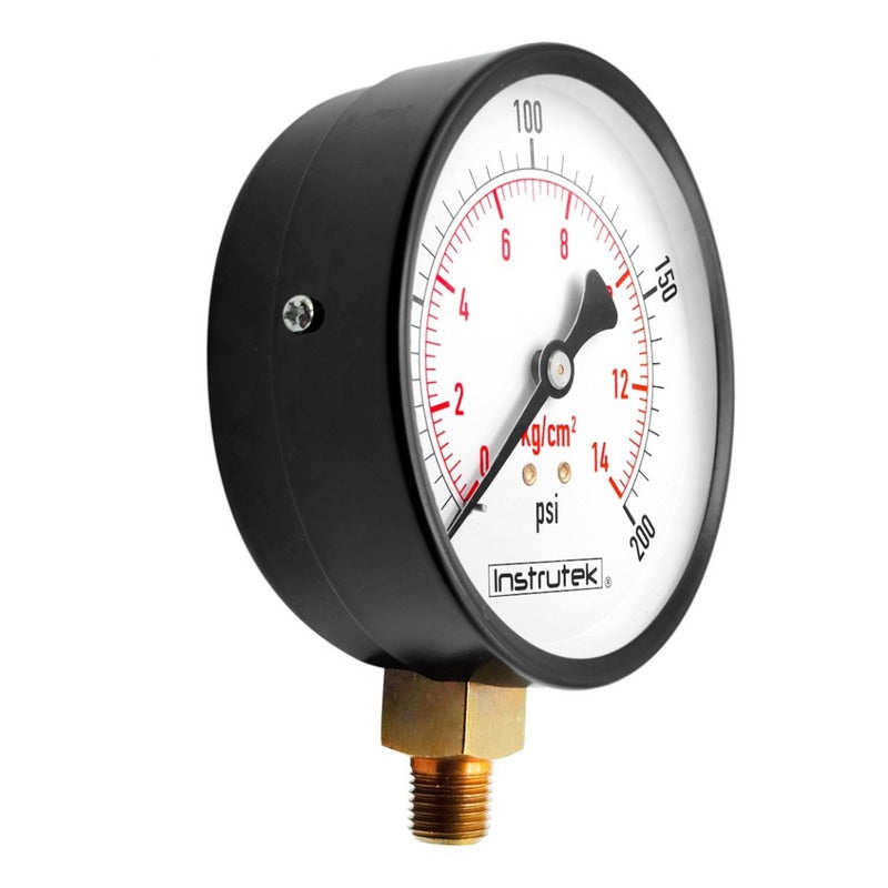 Pressure Gauge For Air Compressor Dial 4 PLG, 200 Psi (Air, Gas)