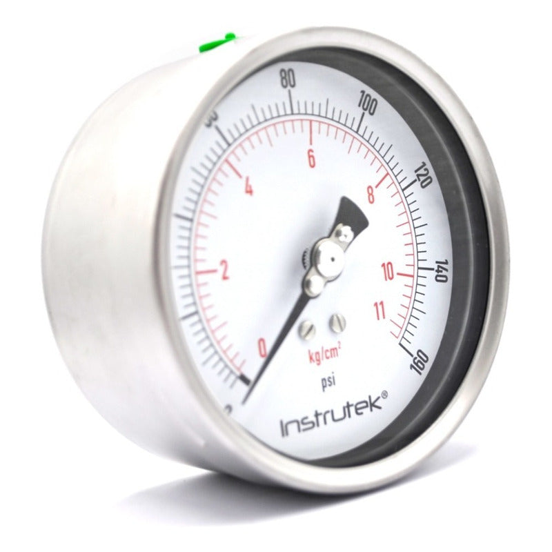 Stainless steel pressure gauge Glycerine 4 PLG, 160 Psi (air, water)