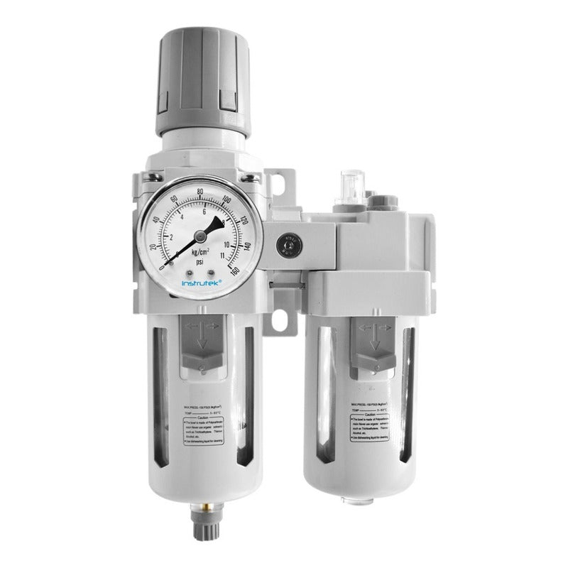 Regulator Filter + Lubricator 3/4 Frl Compact With Pressure Gauge
