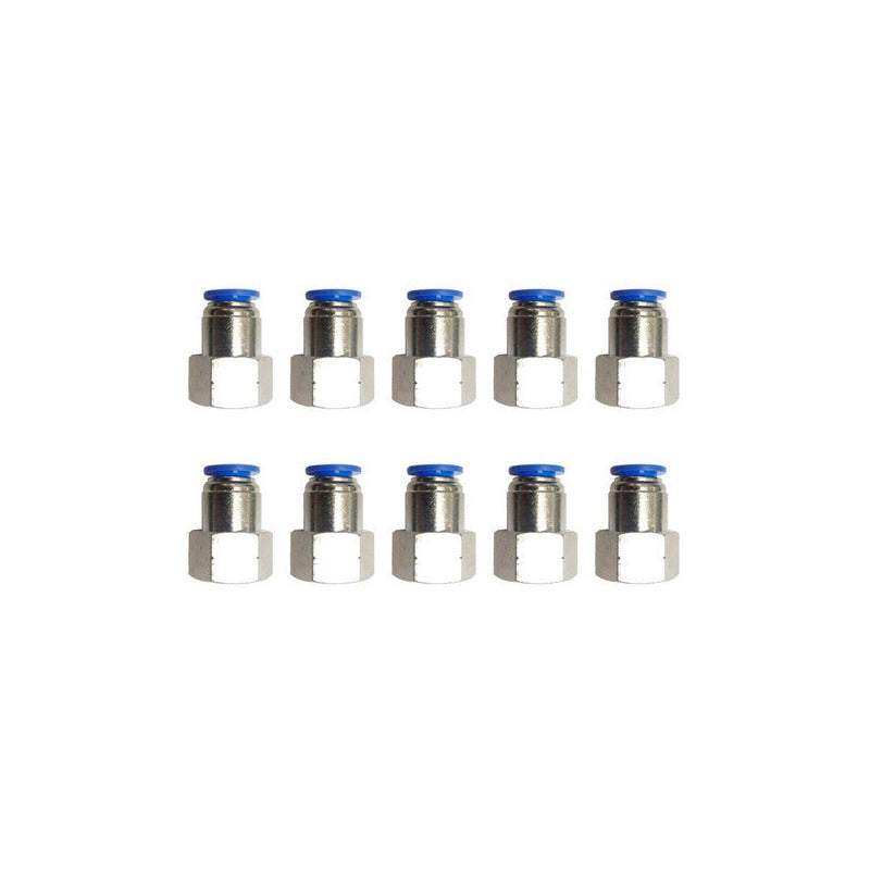 10 Pcs 3/8 Female Straight Pneumatic Connector/Fitting