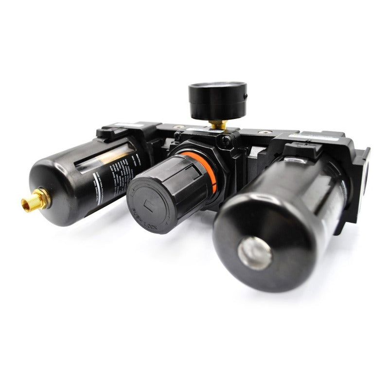 Filter-regulator-lubricator 1/2 P/ Compressor With Pressure Gauge