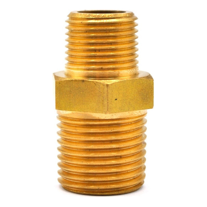 Niple Hexagonal De Latón 1/2 Npt X 3/8 Npt 5 Pz